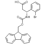 (βS)-2-溴-β-[[(9H-芴-9-甲氧基)羰基]氨基]-苯丙酸结构式_507472-17-5结构式