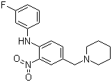 3-Fluoro-N-(2-nitro-4-((piperidin-1-yl)methyl)phenyl)benzenamine Structure,509093-96-3Structure
