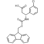 (βR)-3-氯-β-[[(9H-芴-9-甲氧基)羰基]氨基]-苯丙酸结构式_511272-53-0结构式