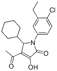 2H-Pyrrol-2-one, 4-acetyl-1-(4-chloro-3-ethylphenyl)-5-cyclohexyl-1,5-dihydro-3-hydroxy- Structure,512177-29-6Structure