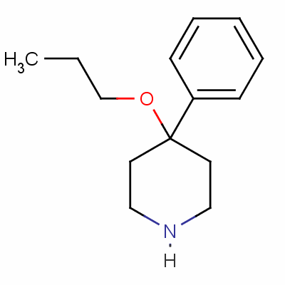 4-苯基-4-丙氧基哌啶鎓氯化物结构式_51304-59-7结构式