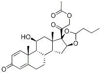 21-乙酰氧基-11beta-羟基-16alpha,17alpha-丙基甲基烯二氧代孕甾烷-1,4-二烯-3,20-二酮结构式_51333-05-2结构式