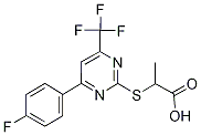 2-{[4-(4-Fluorophenyl)-6-(trifluoromethyl)-pyrimidin-2-yl]thio}propanoic acid Structure,514180-15-5Structure