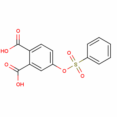 4-[(苯基磺酰基)氧基]邻苯二甲酸结构式_51419-12-6结构式