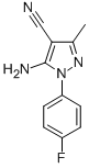 5-氨基-1-(4-氟苯基)-3-甲基-1H-吡唑-3-甲腈结构式_51516-82-6结构式