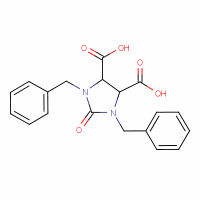 Cis-1,3-dibenzyl-2-oxo-4,5-imidazolidinedicarboxylic acid Structure,51591-75-4Structure