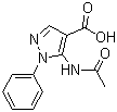 5-(乙酰基氨基)-1-苯基-1H-吡唑-4-羧酸结构式_51649-69-5结构式