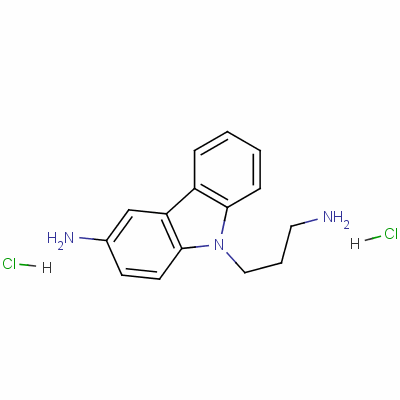 3-氨基-9h-咔唑-9-丙胺双盐酸盐结构式_51788-31-9结构式