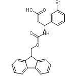 (βR)-3-溴-β-[[(9H-芴-9-甲氧基)羰基]氨基]-苯丙酸结构式_517905-85-0结构式