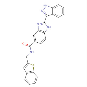 N-(苯并[b]噻吩-2-甲基)-2-(1H-吲唑-3-基)-1H-苯并咪唑-6-羧酰胺结构式_518355-63-0结构式