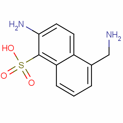 2-氨基-5-(氨基甲基)萘-1-磺酸结构式_52084-84-1结构式