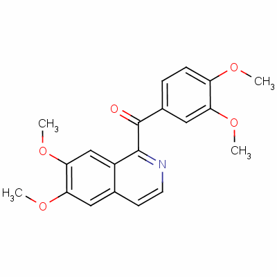 Methanone,(6,7-dimethoxy-1-isoquinolinyl)(3,4-dimethoxyphenyl)- Structure,522-57-6Structure