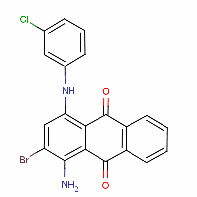 1-氨基-2-溴-4-(3-氯苯胺)蒽醌结构式_52222-30-7结构式