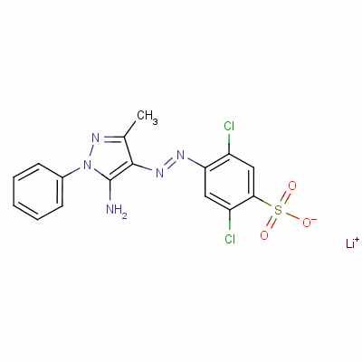 Lithium 4-[(5-amino-3-methyl-1-phenyl-1h-pyrazol-4-yl)azo]-2,5-dichlorobenzenesulphonate Structure,52236-73-4Structure