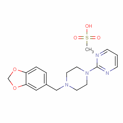 吡贝地尔单甲磺酸盐结构式_52293-23-9结构式