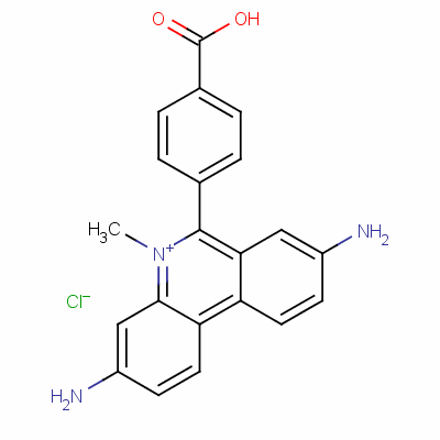 3,8-Diamino-6-(4-carboxyphenyl)-5-methyl-phenanthridinium chloride Structure,52671-19-9Structure