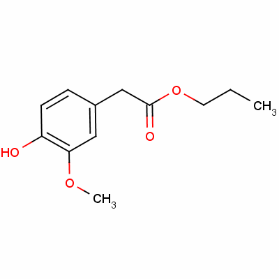 4-羟基-3-甲氧基苯乙酸丙酯结构式_52744-26-0结构式