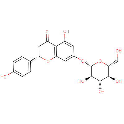柚(苷)配基-7-O-葡糖苷结构式_529-55-5结构式