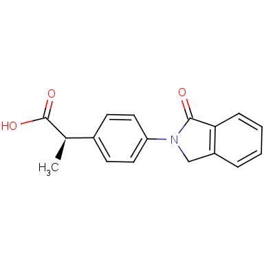 (R)-2-[4-(1,3-二氢-1-氧代-2H-异吲哚-2-基)苯基]丙酸结构式_53086-14-9结构式