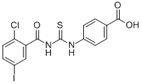 4-[[[(2-氯-5-碘苯甲酰基)氨基]硫氧代甲基]氨基]-苯甲酸结构式_531531-42-7结构式