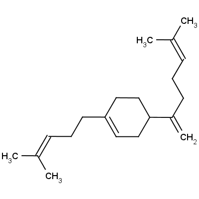 Cyclohexene, 4-(5-methyl-1-methylene-4-hexenyl)-1-(4-methyl-3-pentenyl)- Structure,532-87-6Structure