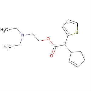 (2-环戊烯-1-基)-2-噻吩乙酸 2-二乙基氨基乙酯结构式_53230-07-2结构式