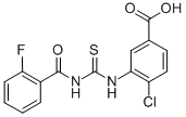 4-氯-3-[[[(2-氟苯甲酰基)氨基]硫氧代甲基]氨基]-苯甲酸结构式_532414-48-5结构式
