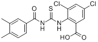 3,5-二氯-2-[[[(3,4-二甲基苯甲酰基)氨基]硫氧代甲基]氨基]-苯甲酸结构式_533921-40-3结构式