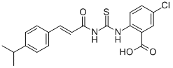 5-氯-2-[[[[3-[4-(1-甲基乙基)苯基]-1-氧代-2-丙烯基]氨基]硫氧代甲基]氨基]-苯甲酸结构式_535948-63-1结构式