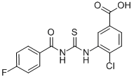 4-氯-3-[[[(4-氟苯甲酰基)氨基]硫氧代甲基]氨基]-苯甲酸结构式_535979-90-9结构式