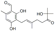 2,4-二羟基-3-[(e)-7-羟基-3,7-二甲基-6-氧代-2-辛烯基]-6-甲基苯甲醛结构式_53915-49-4结构式
