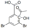 2-乙酰基-3,5-二溴水杨酸结构式_54223-76-6结构式