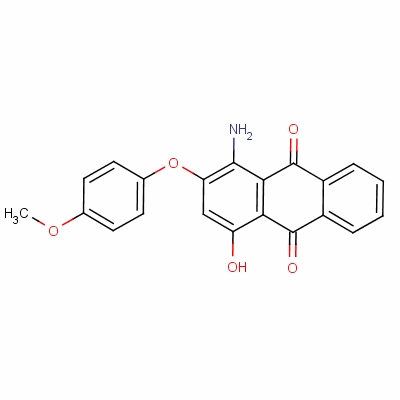 1-氨基-4-羟基-2-(4-甲氧基苯氧基)蒽醌结构式_54243-60-6结构式