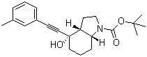 (3Ar,4s,7ar)-八氢-4-羟基-4-[2-(3-甲基苯基)乙炔]-1H-吲哚-1-羧酸叔丁酯结构式_543910-55-0结构式