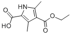 4-(Ethoxycarbonyl)-3,5-dimethyl-1H-pyrrole-2-carboxylic acid Structure,5442-91-1Structure