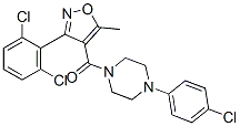 [4-(4-氯苯基)-1-哌嗪基][3-(2,6-二氯苯基)-5-甲基-4-异噁唑基]-甲酮结构式_545364-71-4结构式