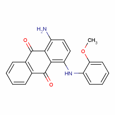 1-氨基-4-[(2-甲氧基苯基)氨基]蒽醌结构式_54946-80-4结构式