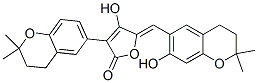 3-(3,4-二氢-2,2-二甲基-2H-1-苯并吡喃-6-基)-5-[(z)-(3,4-二氢-7-羟基-2,2-二甲基-2H-1-苯并吡喃-6-基)亚甲基]-4-羟基-2(5h)-呋喃酮结构式_55215-35-5结构式