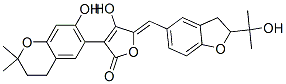 3-(3,4-二氢-7-羟基-2,2-二甲基-2H-1-苯并吡喃-6-基)-5-[(z)-[2,3-二氢-2-(1-羟基-1-甲基乙基)苯并呋喃-5-基]亚甲基]-4-羟基-2(5h)-呋喃酮结构式_55215-39-9结构式