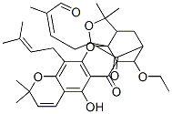 4-[6-乙氧基-3a,4,5,6,6a,7-六氢-8-羟基-3,3,11,11-四甲基-13-(3-甲基-2-丁烯)-7,15-二氧代-1,5-甲烷-3h,11H-呋喃并[3,4-g]吡喃并[3,2-b]氧杂蒽-1-基]-2-甲基-2-丁醛结构式_55221-73-3结构式
