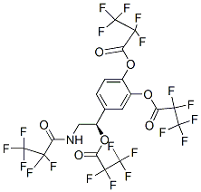 双(2,2,3,3,3-五氟丙酸)4-[(r)-1-(2,2,3,3,3-五氟-1-氧代丙氧基)-2-[(2,2,3,3,3-五氟-1-氧代丙基)氨基]乙基]-1,2-亚苯基酯结构式_55256-13-8结构式