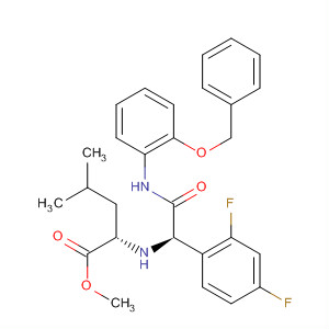 (9ci)-n-[(1r)-1-(2,4-二氟苯基)-2-氧代-2-[[2-(苯基甲氧基)苯基]氨基]乙基]-L-亮氨酸甲酯结构式_554448-66-7结构式