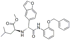 (9ci)-n-[(1r)-1-(5-苯并呋喃)-2-氧代-2-[[2-(苯基甲氧基)苯基]氨基]乙基]-L-亮氨酸甲酯结构式_554448-75-8结构式