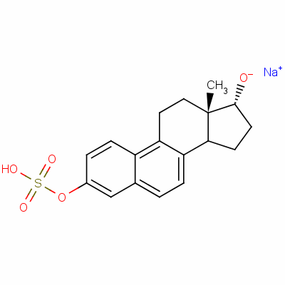 (17alpha)-雌甾-1,3,5,7,9-五烯-3,17-二醇 3-(硫酸酯)单钠盐结构式_56086-66-9结构式