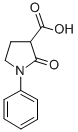 1-苯基-2-氧-3-吡咯烷羧酸结构式_56137-52-1结构式
