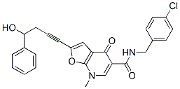 (9ci)-n-[(4-氯苯基)甲基]-4,7-二氢-2-(4-羟基-4-苯基-1-丁炔基)-7-甲基-4-氧代-呋喃并[2,3-b]吡啶-5-羧酰胺结构式_562101-84-2结构式
