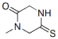 (9ci)-1-甲基-5-硫氧代-哌嗪酮结构式_562814-59-9结构式