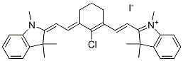 2-[2-[2-氯-3-[(1,3-二氢-1,3,3-三甲基-2H-吲哚-2-基)亚乙基]-1-环戊烯-1-基]乙烯]-1,3,3-三甲基吲哚碘化物结构式_56289-67-9结构式