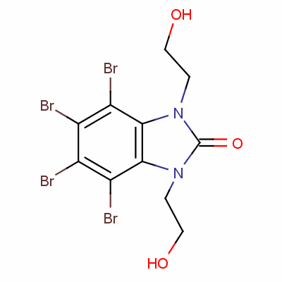 4,5,6,7-Tetrabromo-1,3-dihydro-1,3-bis(2-hydroxyethyl)-2h-benzimidazol-2-one Structure,56315-67-4Structure