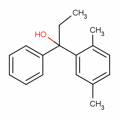 Alpha-乙基-2,5-二甲基二苯甲基乙醇结构式_56431-19-7结构式